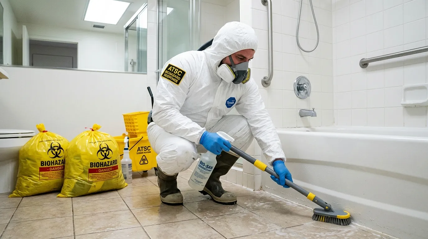 Decontamination equipment deployed for Blood Cleanup in Newtonville